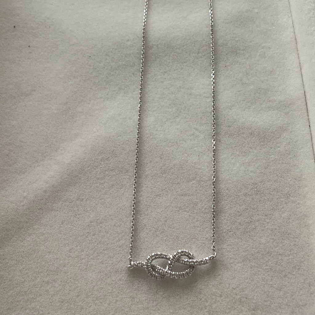 Infinity Love Knot Diamond Necklace